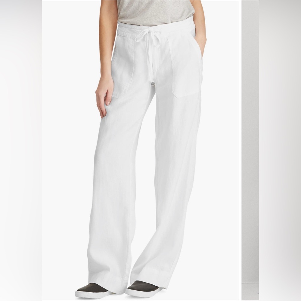 Ralph Lauren White Linen Trousers